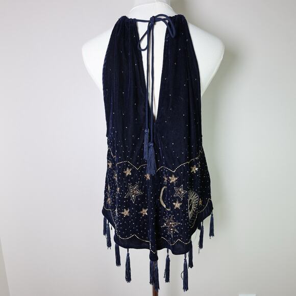 Free People Midnight Magic Embellished Tank in Midnight Size S - Picture 11 of 15